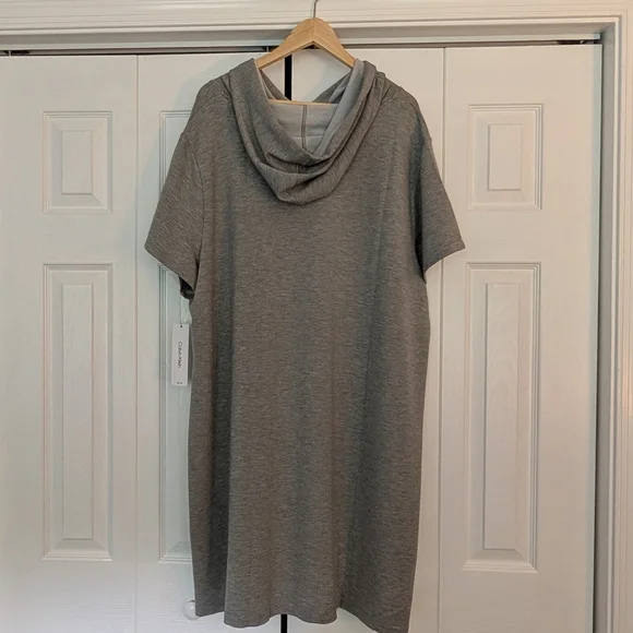 Calvin Klein Gray Dress Sweatshirt Material with Hood 3x NWT - Picture 4 of 5
